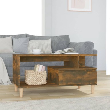 Stolić za kavu boja hrasta 90x49x45 cm konstruirano drvo
