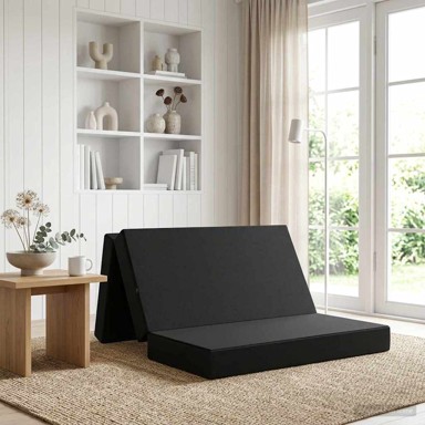 Sofa na razvlačenje, 160 x 67 x 45 cm, crna