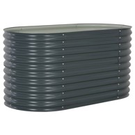 Vrtna sadilica od pocinčanog čelika 160 x 80 x 81 cm siva