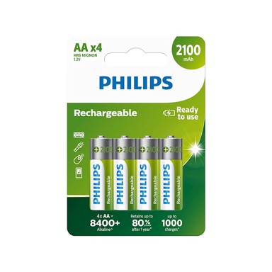 PHILIPS Punjiva baterija AA NiMH 2100mAh, set od 4 kom