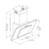 AKPO Kuhinjska napa WK-4 Nero Line Eco 60 Wall-mounted, crna