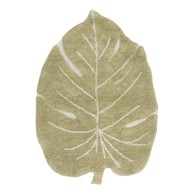 LORENA CANALS Kaki zeleni periv/ručno rađen pamučan dječji tepih 75x100 cm Mini Monstera Olive 