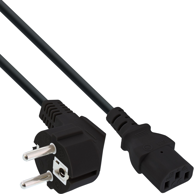 INLINE Kabel za napajanje 16647E, CEE7/7-C13, 1 m, crna