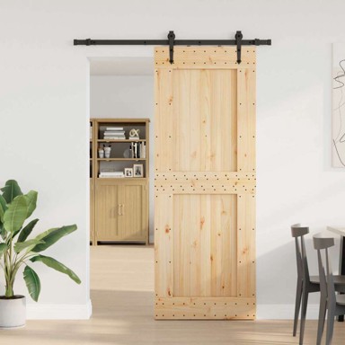 Klizna vrata Narvik, 85 x 210 cm, 152,5 cm, prirodna i crna