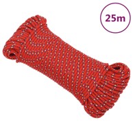 Brodski konop, crveni, 4 mm, 25 m, od polipropilena