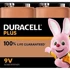 DURACELL Baterija Plus Power, 9 V, E, 4 komada