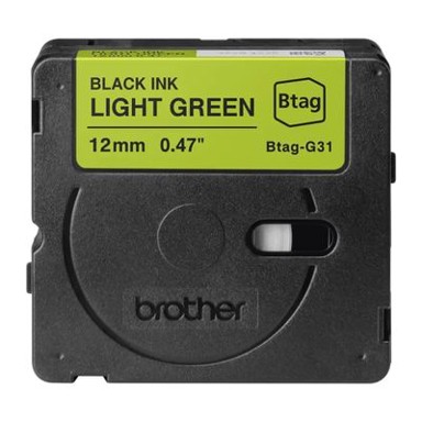 BROTHER Traka za označavanje BTAGG31, 12 mm, crna na svijetlozelenoj