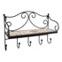 GARDEN PLEASURE Crna metalna zidna vješalica s policom 42 cm, Almeria