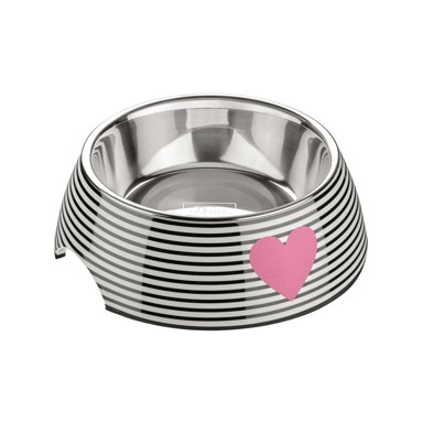 HUNTER Posuda za pse Biri melamin, bijela, crna, 160 ml