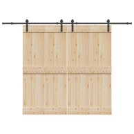 Pribor za klizna vrata 213,5 cm čelični crni