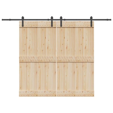 Pribor za klizna vrata 213,5 cm čelični crni