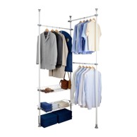  WENKO Bijeli metalni teleskopski stalak za odjeću Herkules