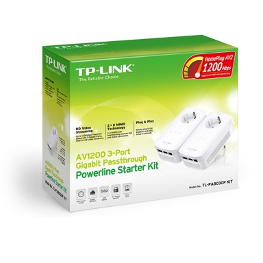 TP-LINK Powerline adapter TL-PA8030P AV1300, 3x RJ45