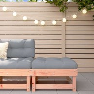 Vrtni tabure s jastukom od masivnog drva duglazije, prirodni douglas