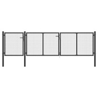 Dvorišna vrtna vrata čelična 400 x 100 cm antracit, 400 x 100 cm, antracit