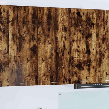 Viseći ormarić Riga, 50 x 31 x 100 cm, dimljeni hrast i bijeli