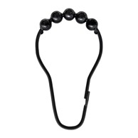 METTE DITMER DENMARK Crne kuke za zavjesu za tuš u setu 10 kom Aqua