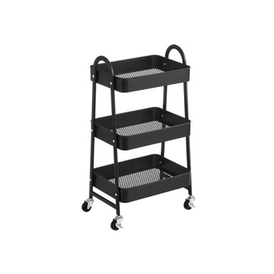 SONGMICS Poslužna kolica 3 razine 41,4x30,7x79 cm, crna