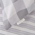 BIANCA Pamučna posteljina Check and Stripe, sivo-bijela 90x190 cm