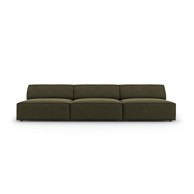 MICADONI HOME Zelena baršunasta sofa 240 cm Jodie, 240x102x70,05 cm