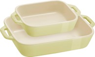 STAUB Set 2 pravokutne zdjele Cooking, svijetlozelene