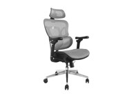 EQUIP Ergonomska uredska stolica s naslonom za glavu i naslonima za ruke Lite Retail, siva