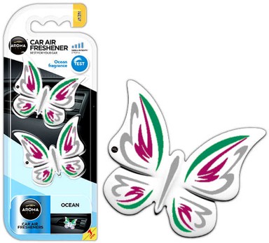 AROMA CAR Osvježivač zraka za auto FANCY SHAPES BUTTERFLY Ocean