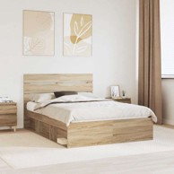 Okvir za krevet s uzglavljem 150 x 200 cm, sonoma hrast