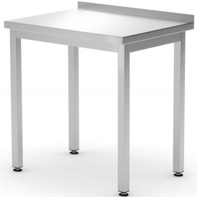 HENDI Radni stol, zidni, s rubom, Budget Line, 600 x 600 x 850 mm