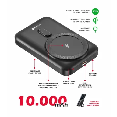 SWISSTEN Bežični powerbank, 10000 mAh, PD 20 W, MagSafe kompatibilan