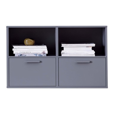 HAMMEL FURNITURE Siva zidna komoda s, 2 vrata