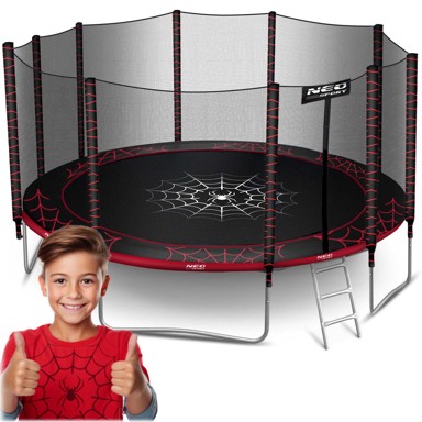 NEO-SPORT Vrtna trampolina, 465 cm, s vanjskom zaštitnom mrežom i ljestvama