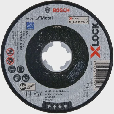 BOSCH Rezna ploča X-Lock Expert For Metal, ravna, 115 mm (115 × 2.5 × 22.23 mm)