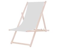 PLATINET PSW sklopiva ležaljka, drvena, svijetlo siva