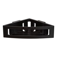 WENKO Kupaonska polica Bralia kutna plastika, crna