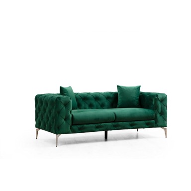 ARTIE Tamno zelena baršunasti sofa 197 cm Como, 197x90x70,05 cm