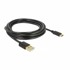 DELOCK USB 2.0 AC kabel 3 m, crna