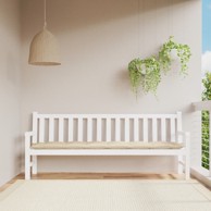 Jastuk za vrtnu klupu bež 200 x 50 x 7 cm od tkanine Oxford