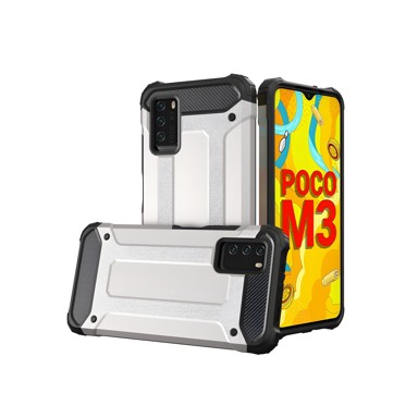 Futrola Hybrid Armor za Xiaomi Redmi Note 10 5G/Poco M3 Pro, srebrna