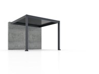 BELLANO LIVING Bioklimatska pergola Bellano S25 3 x 3 m, tamnosiva, zidna
