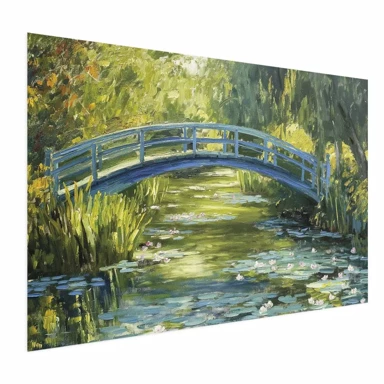 Plakat Impresionistički most, slika mosta na slikovitoj pozadini, 90x60 cm, bez okvira