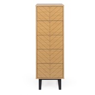 WOODMAN Komoda s detaljima od hrastovog drveta Camden Herringbone, 40x123 cm