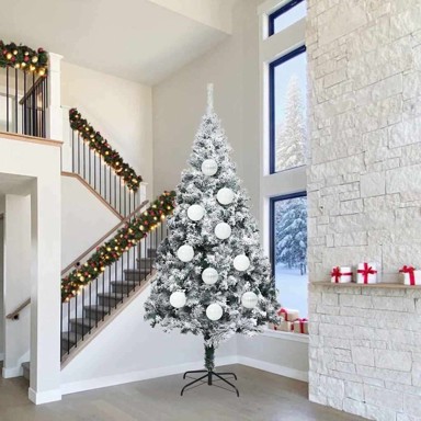 Set božićnih ukrasnih kuglica 4 kom, bijele