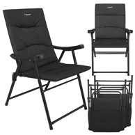 TRIZAND Kamperska stolica set 2 komada, crna