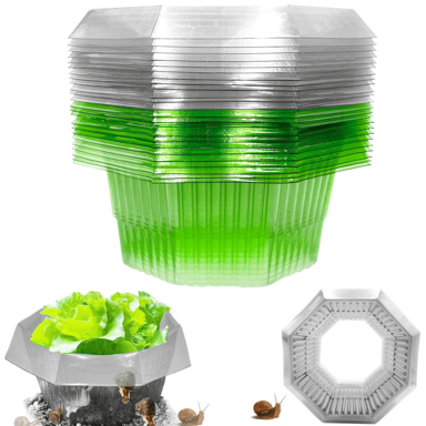 NIKCORP Ovratnik protiv puževa, plastični prstenovi, 24 x 12 cm, višekratni, zeleni, 20 kom