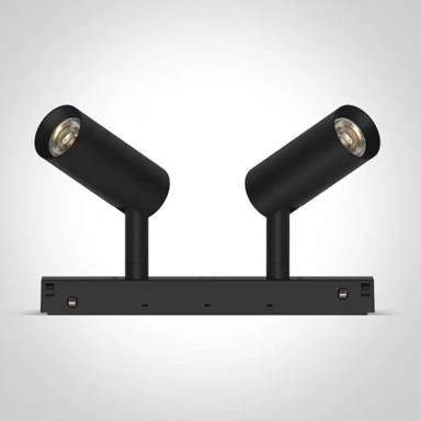 LED reflektor za magnetske šine, DM42108AL/B/V, 2 × 6 W, CCT, DALI, 48 V, IP20, Mini/Midi/Maxi/P&P, crna
