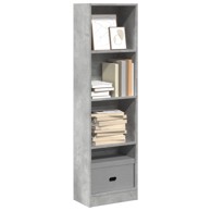 Regal za knjige boja betona 40x24x143 cm konstruirano drvo