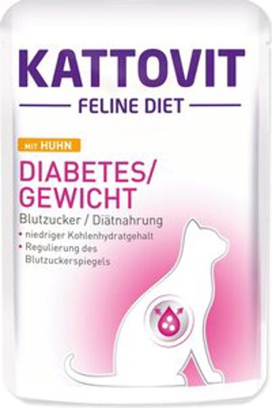 KATTOVIT Hrana za mačke Diabetes, 85 g, piletina