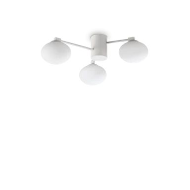 IDEAL LUX Stropna svjetiljka Hermes PL3 ID322667, D60, G9, bijela