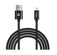 ALKAYA Kabel Speed Flex USB-A na Lightning, sjajna izvedba, 12 W, 1 m, crna